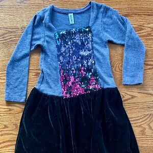 Violet Two-Tone Dress with Sequins